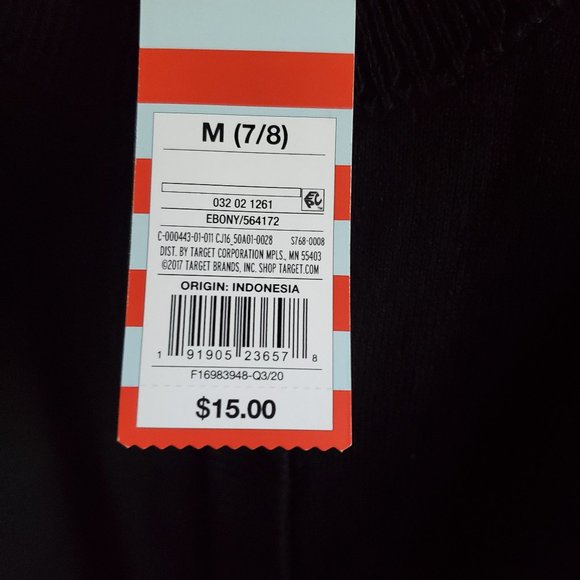 NWT Cat & Jack Black Medium(7/8) Cardigan Sweater - Picture 3 of 5